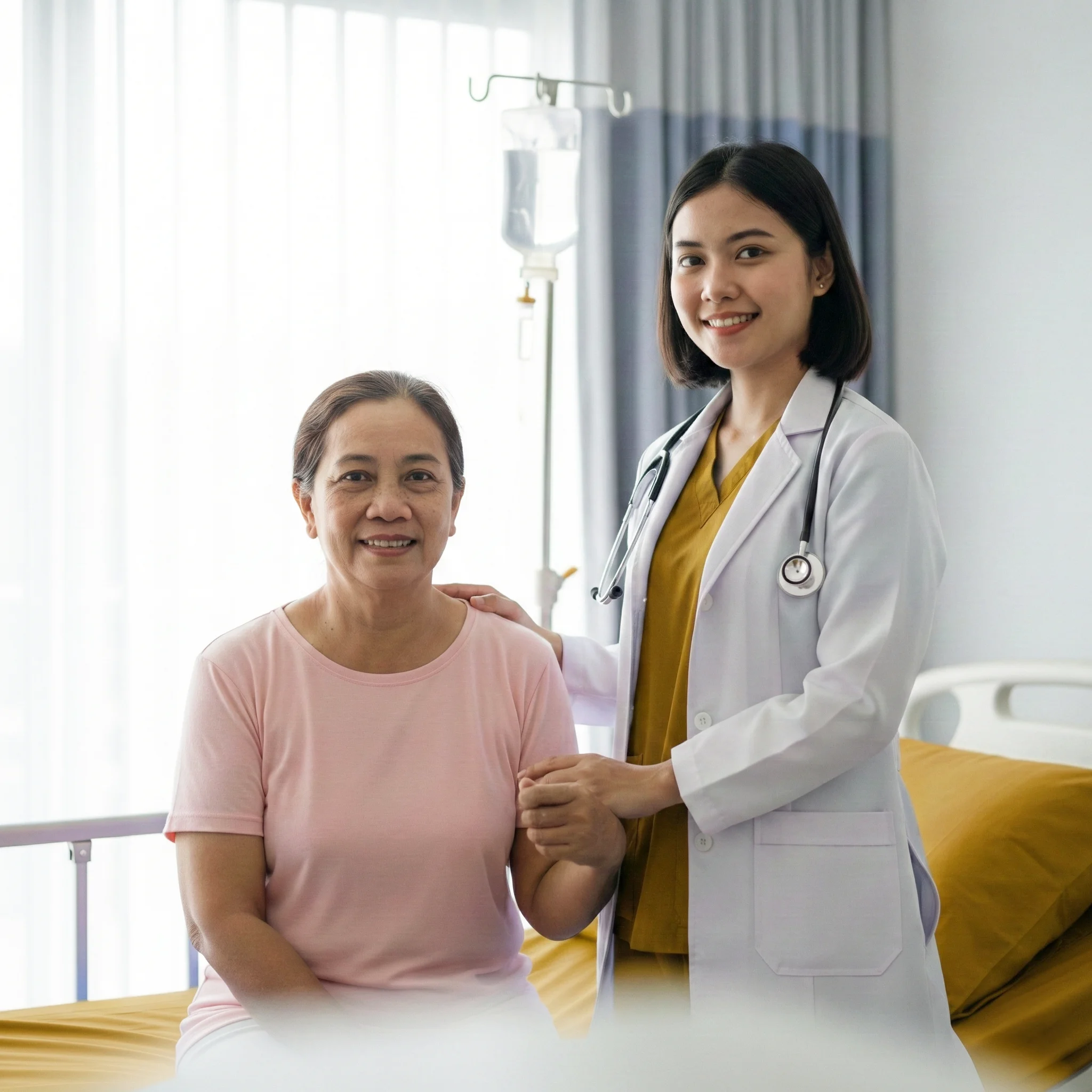 Dokter Medischa memberikan pelayanan kesehatan dengan penuh perhatian kepada pasien